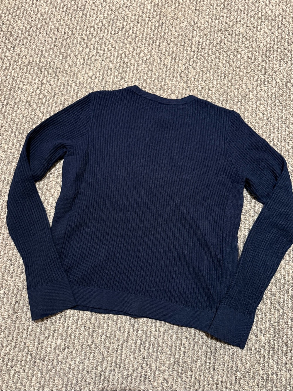 Kinross Navy Side Zip Ribbed Sweater - Picture 7 of 9